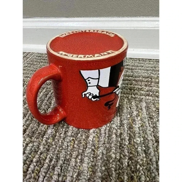 Vintage RARE WAECHTERSBACH West Germany Coffee Tea Mug Chef/Cook Red White EUC - Picture 13 of 13